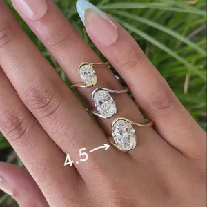 4.5CT Oval Cut Vintage Style Art Diamond Ring