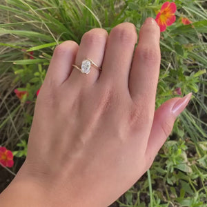 4.5CT Oval Cut Vintage Style Art Diamond Ring