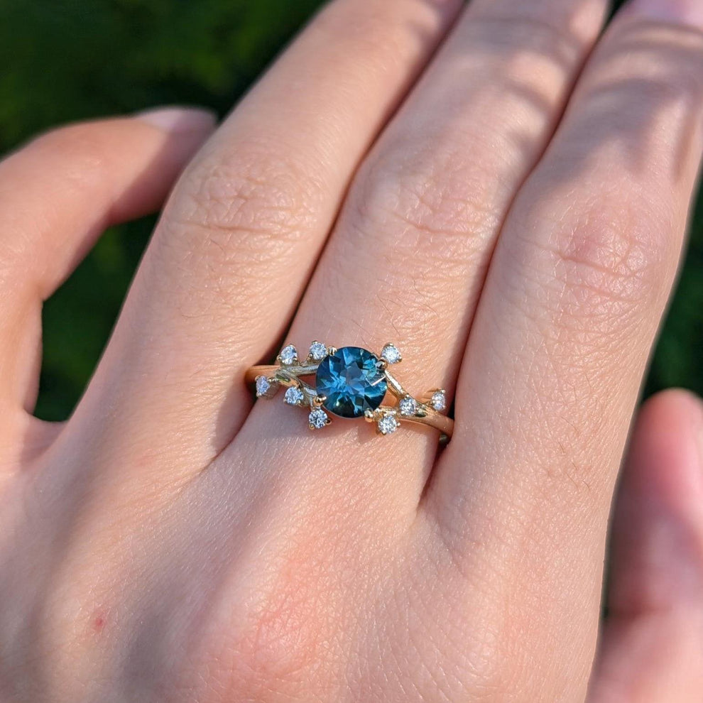 Hera’s Twine | Blue Sapphire Twig Engagement Ring.