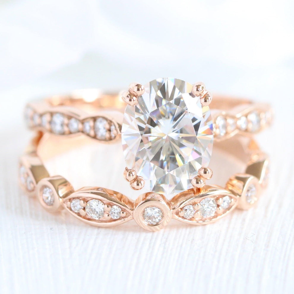 Grace’s Bezel | Oval Lab Diamond Solitaire Bridal Set 2pcs.