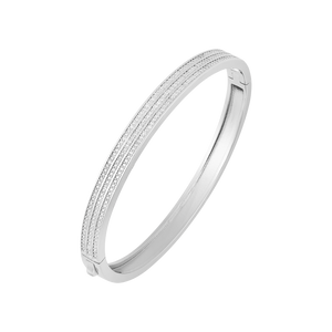 Triple Row Glimmer Pave Bangle Bracelet - Stellaradorn