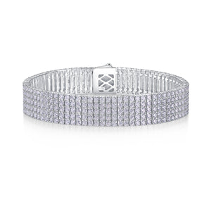 Luxury Wide Diamond Mesh Cuff - Stellaradorn