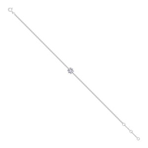 Dainty Round Brilliant Solitaire Bracelet - Stellaradorn
