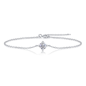 Dainty Round Brilliant Solitaire Bracelet - Stellaradorn