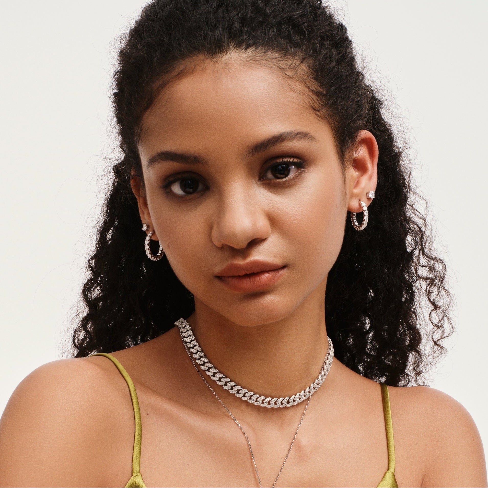 Dazzling Round Hoop Huggies Earrings - Stellaradorn