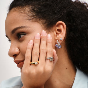 Enamel Bloom Drop Earrings - Stellaradorn