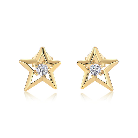 Radiant Starlight Hollow Stud Earrings - Stellaradorn
