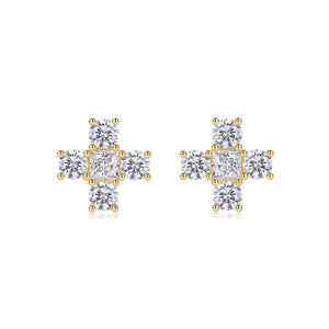 Sparkle Cross Stud Earrings - Stellaradorn