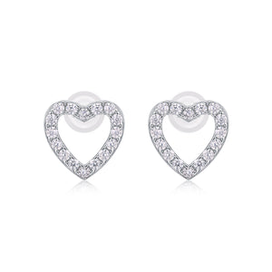 Sparkling Hearts Elegant Stud Earrings - Stellaradorn