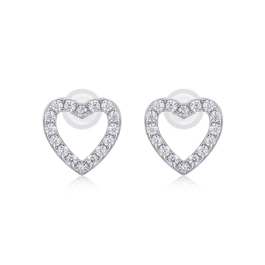 Sparkling Hearts Elegant Stud Earrings - Stellaradorn