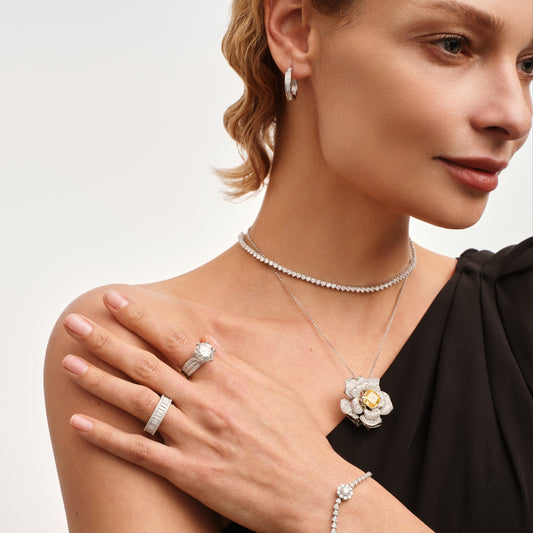 Timeless Baguette Hoop Huggies earrings - Stellaradorn