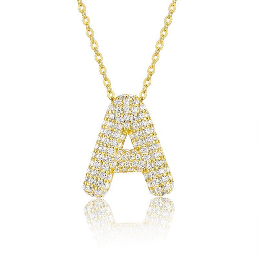 Letters Nametag Infinity Charm Necklace - Stellaradorn