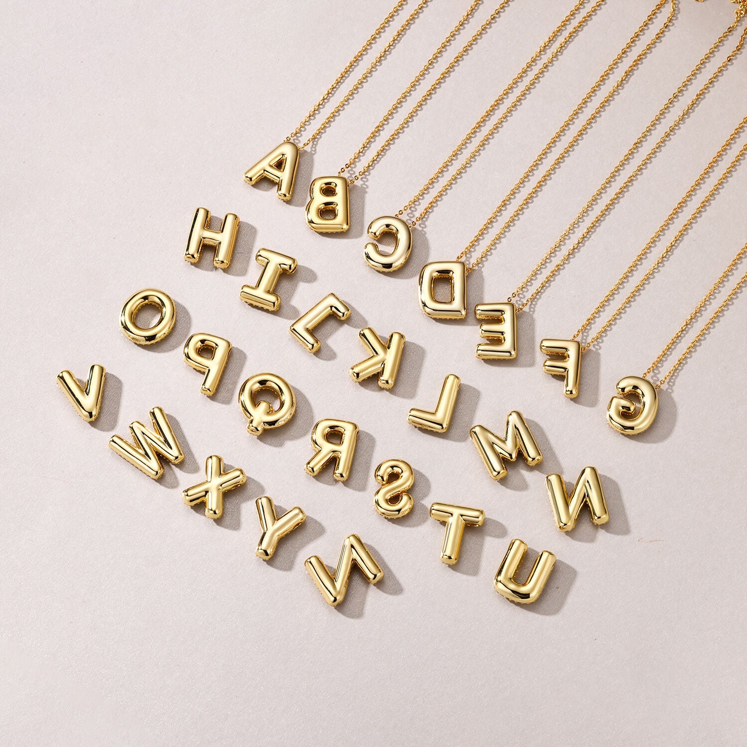 Letters Nametag Infinity Charm Necklace - Stellaradorn
