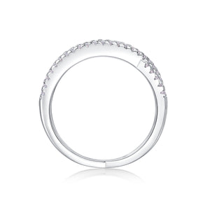 Galaxy-Inspired Criss Cross Eternity Ring - Stellaradorn