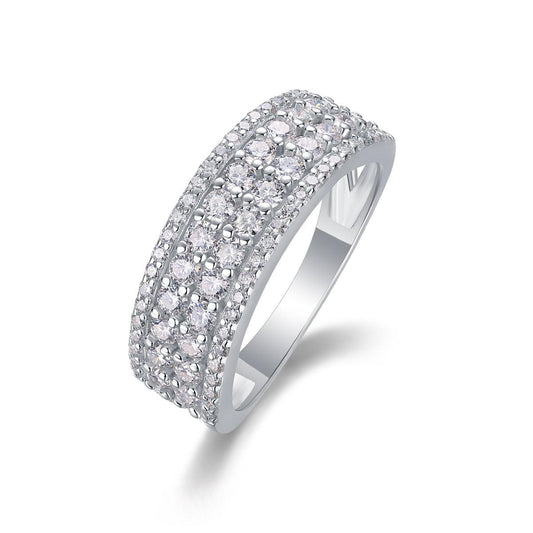 Radiant Four-Row Half Eternity Ring - Stellaradorn