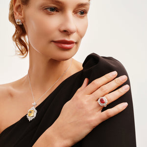 Vintage Ruby Halo Ring - Stellaradorn