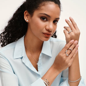 Sterling Silver Brilliant Cut Moissanite Solitaire Ring - Stellaradorn