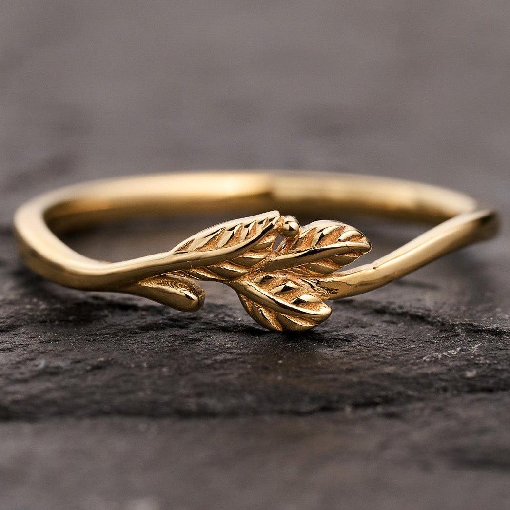 The Minimalist Pair – Classic & Leaf Designs in Polished Wedding Bands.