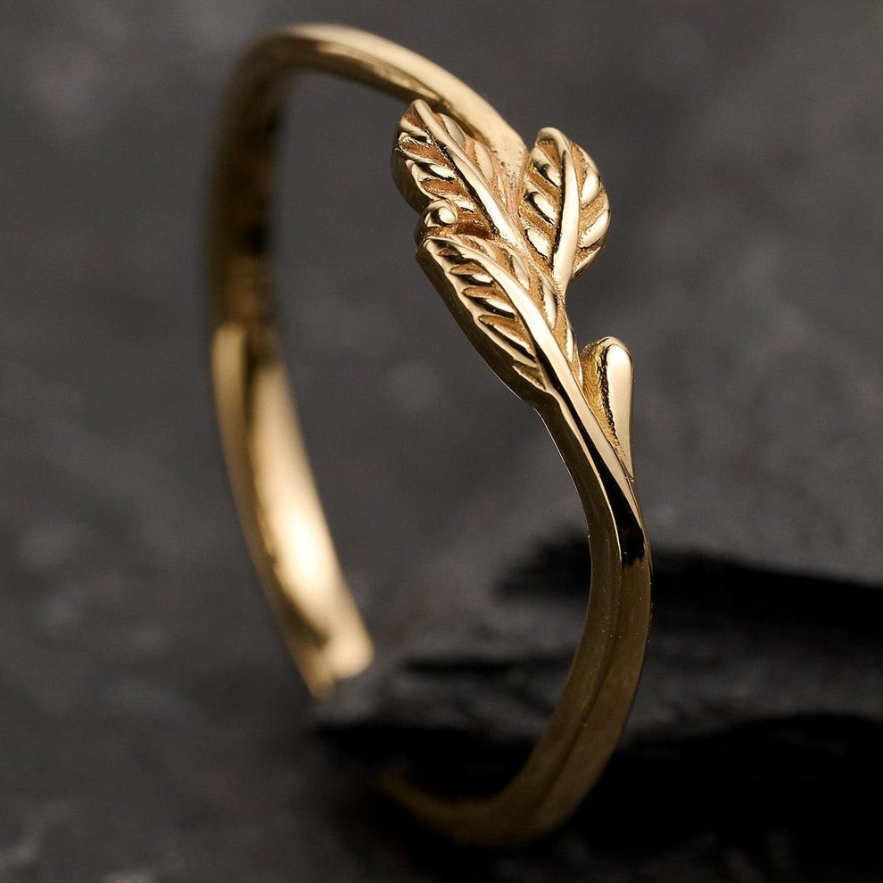 The Minimalist Pair – Classic & Leaf Designs in Polished Wedding Bands.