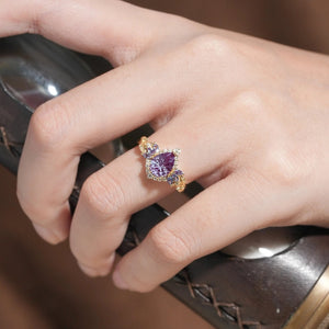 Rowan Vintage Sparkle Cut Alexandrite Halo Engagement Ring.